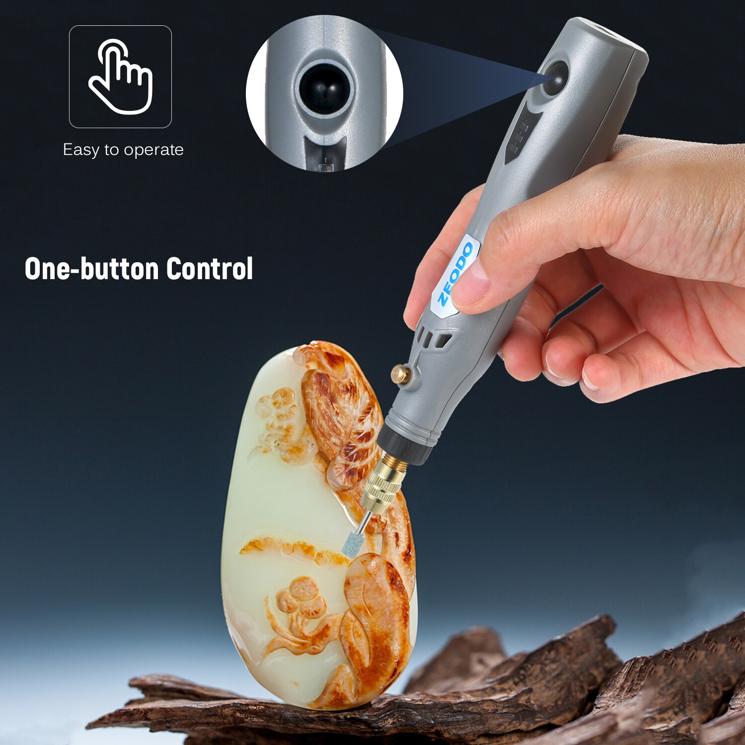 Electric Grinder Set 6000-15000rpm Power Rotary Tool Kit with Micro USB Charging Cable 28Pcs Accessories for Polishing Tool