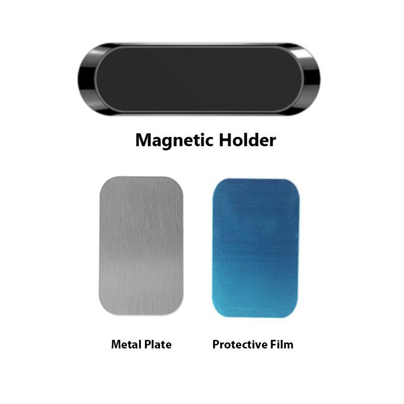 Magnetic Universal Car Phone Holder Dashboard Mini Strip Shape Stand in Car For iPhone Xiaomi Metal Magnet GPS Mount for Wall: A