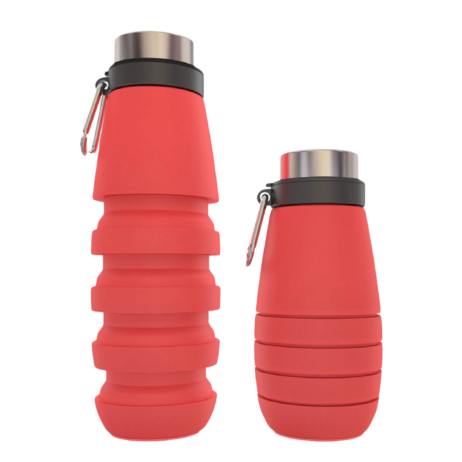 500Ml Siliconen Water Cup Outdoor Reizen Sport Draagbare Siliconen Opvouwbare Intrekbare Water Fles: Red