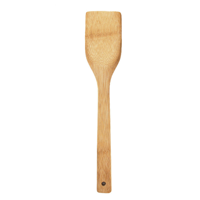 2/5 Pcs 100% Natuurlijke Lange Steel Bamboe Spade Roerbak Spatel De Originele Kleur Keuken Utility spade Lepel Koken Tools