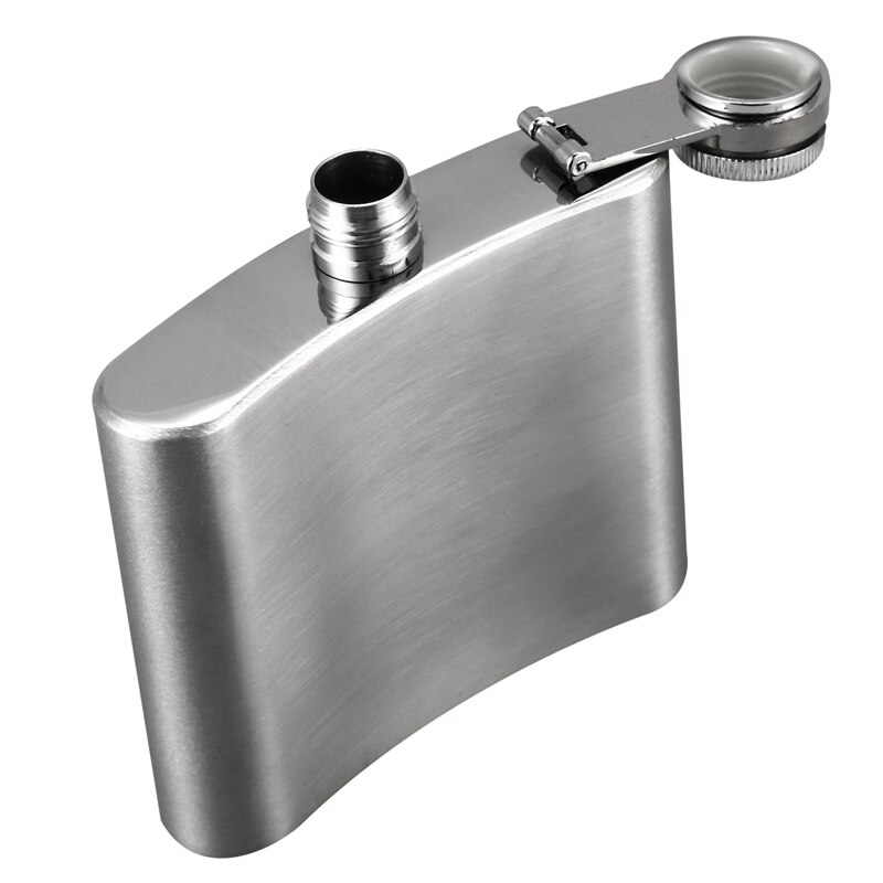 Roestvrijstalen heupfles voor sterke drank, whisky, alcohol en zak + trechter