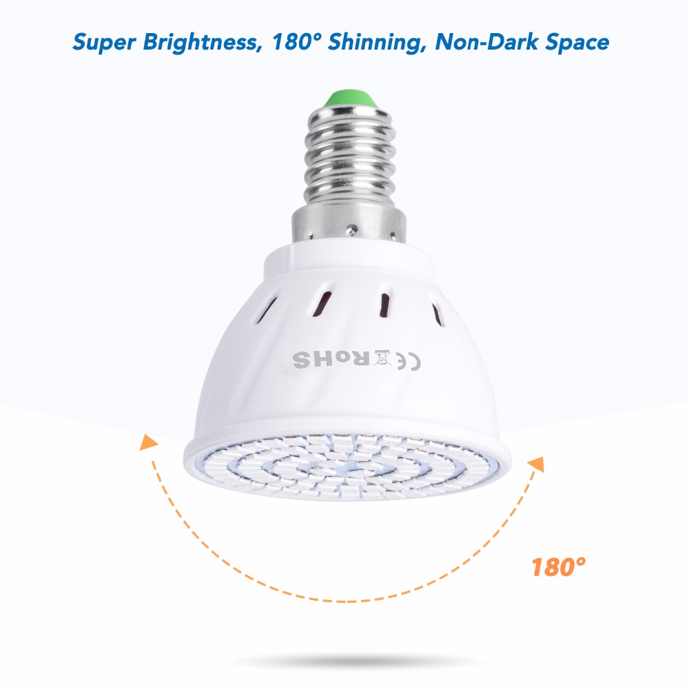 Ac220v e27 phyto lamper  e14 ledet fitolampy  gu10 lampe til planter  b22 fullspektre frøplante pære  MR16 ledet vekst lys uv  ir 4w 6w 8w