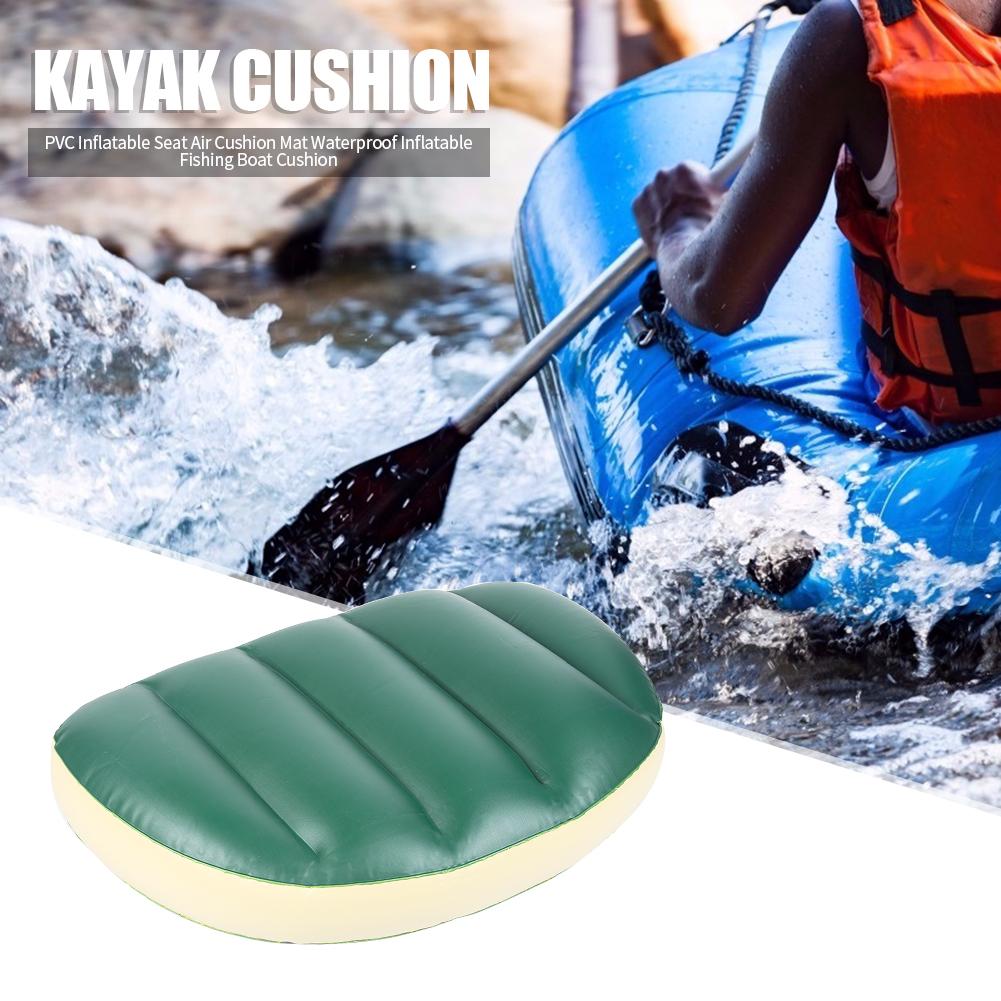 Portable PVC Kayak Inflatable Seat Cushion Drifting Canoe Seat Inflatable Boatl Cushion Outdoor Water Sports Tool