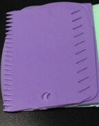 3Pc cuisson pâtisserie outils plastique pâte couteau glaçage Fondant grattoir décoration plaine lisse bord dentelé spatules coupe gâteau outil: Purple