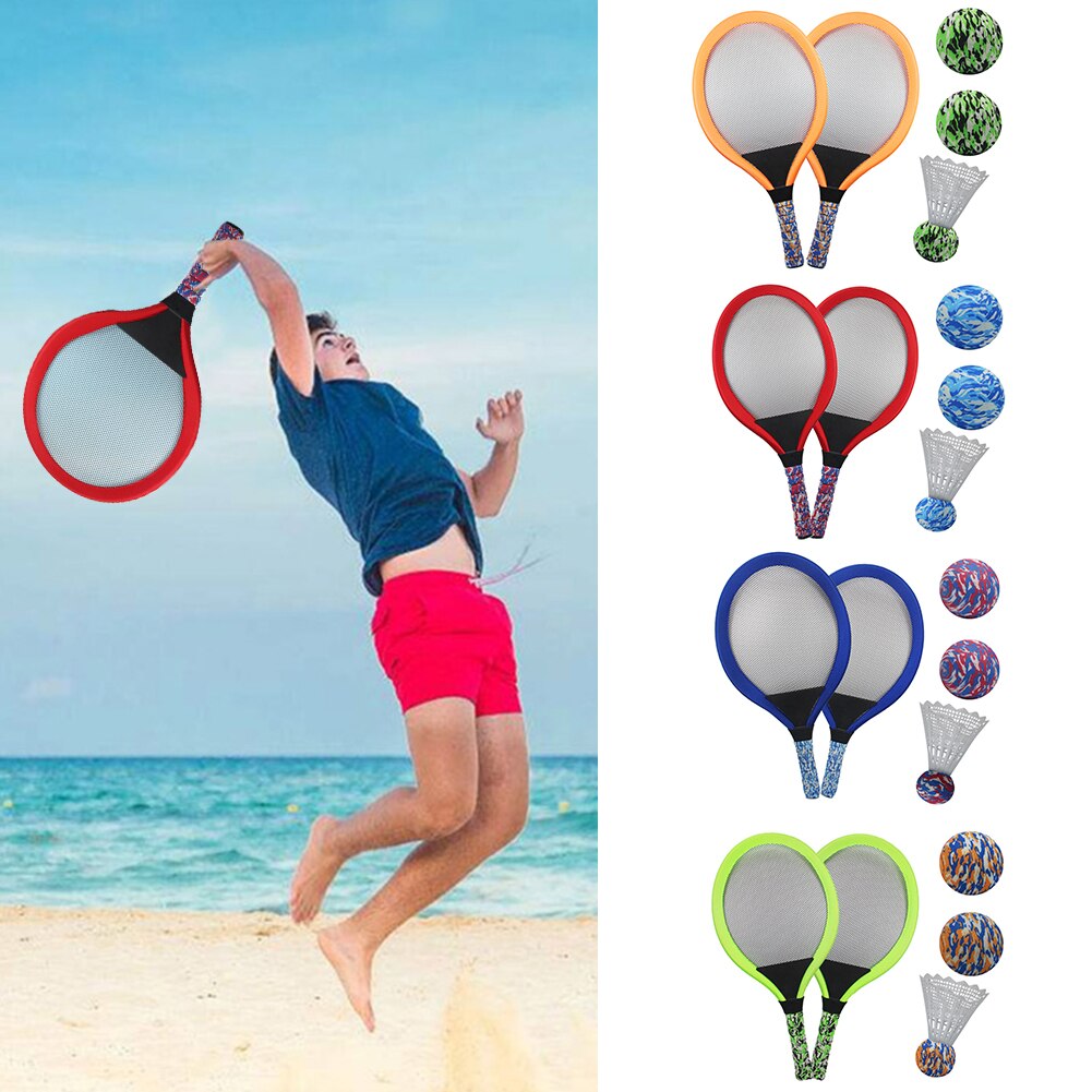 Tennisracket Set Praktijk Outdoor Sport Kleuterschool Kids Funny Badminton Bal Training Draagbare Strand Speelgoed Beginner