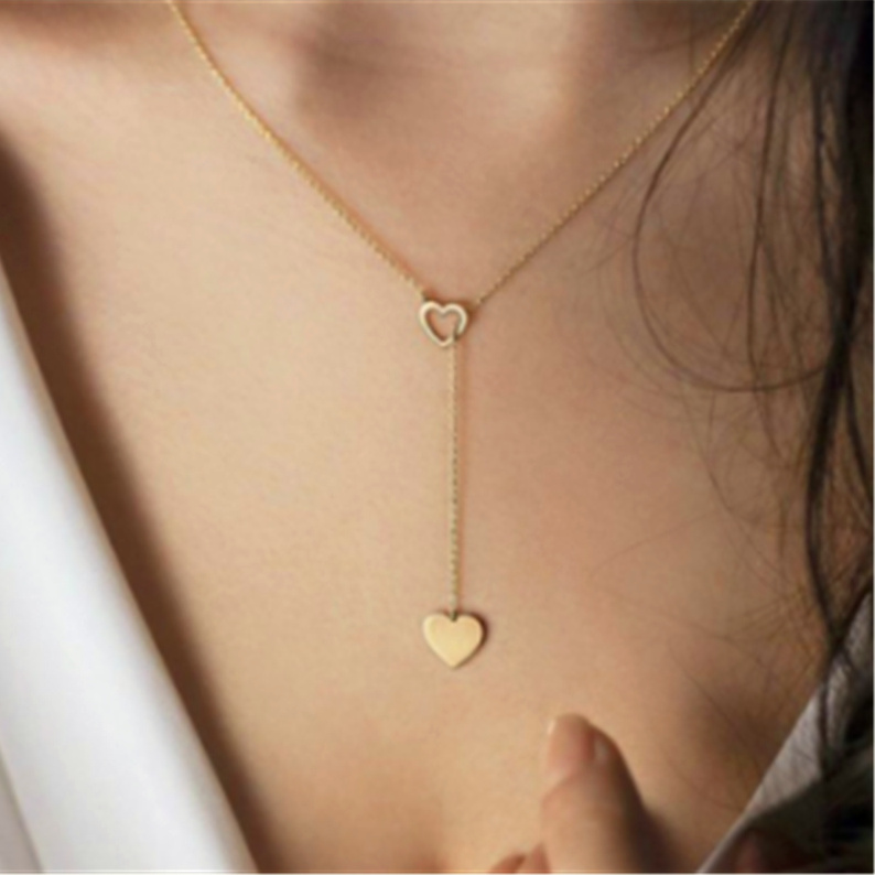 Jewelry Star Moon Choker Necklace For Women Girl Gold Color Chain Hollow Star Pendant Necklace: Light Yellow Color