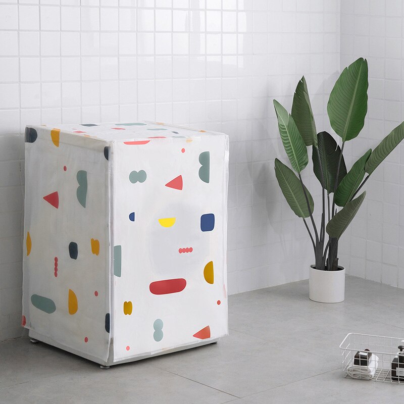 Peva vaskemaskin støvdeksel rulle snu vaskemaskindeksel blomster geometrisk vaskemaskin støvdeksel yi yue