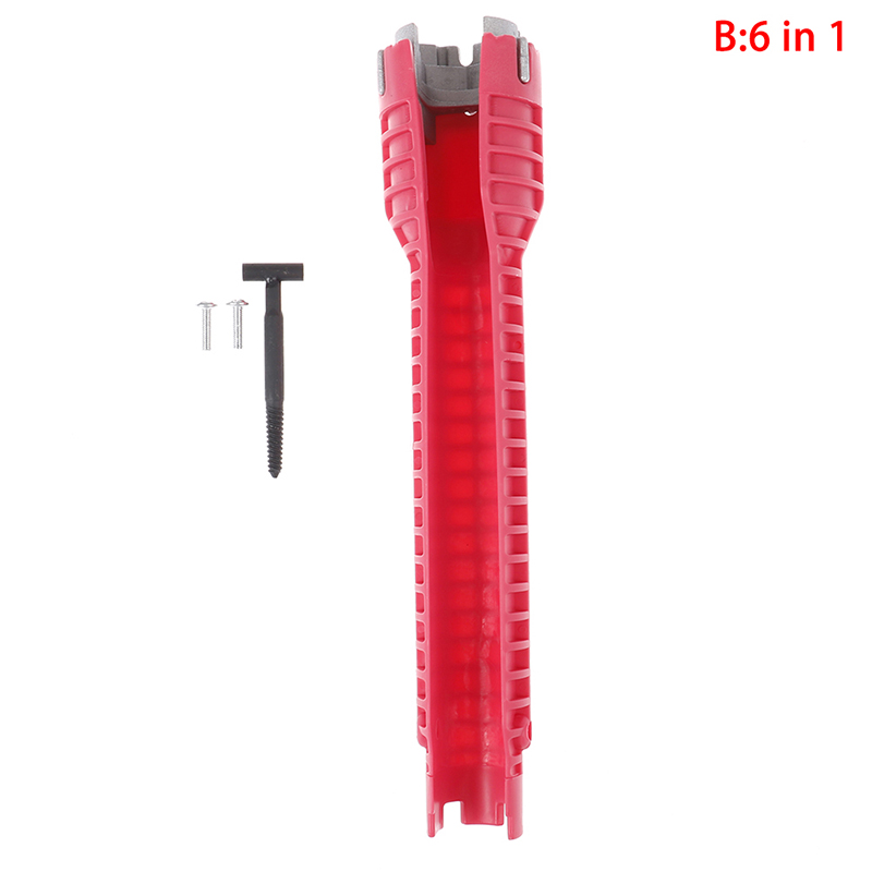 Flume Wrench Sink Faucet Key Plumbing Pipe Wrench 8 In 1 Anti-slip Kitchen Repair Plumbing Tool Bathroom Wrenches Sets: B