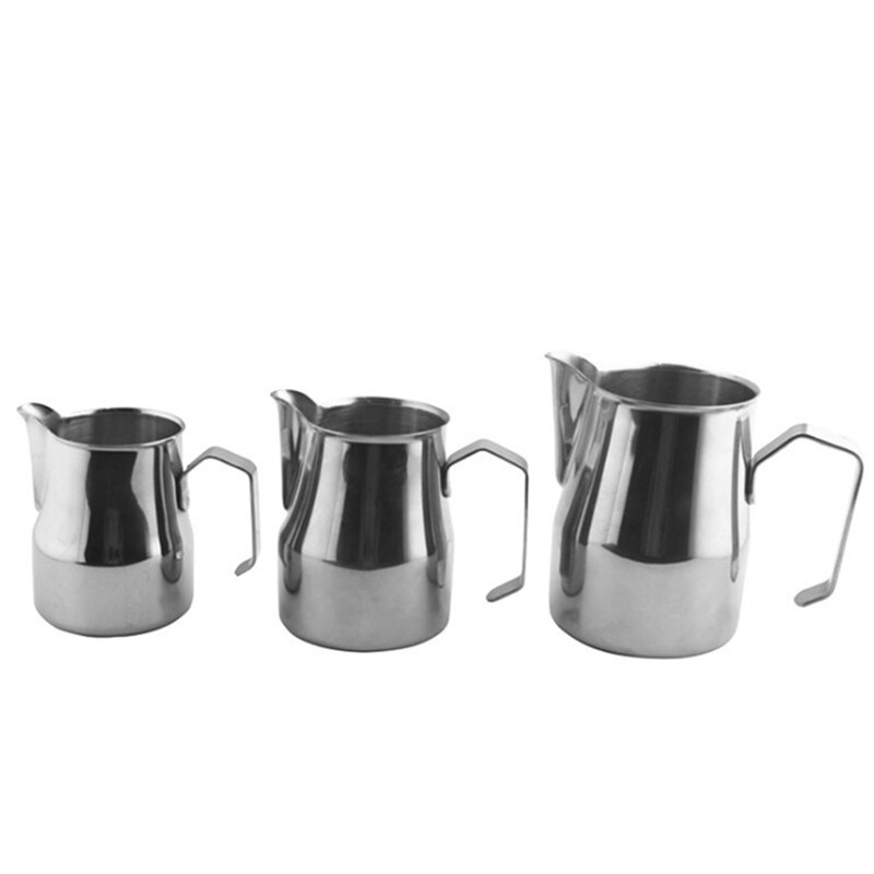 Stainless Steel Milk Frothing Jug Thick Coffee Mugs Italian Latte Art