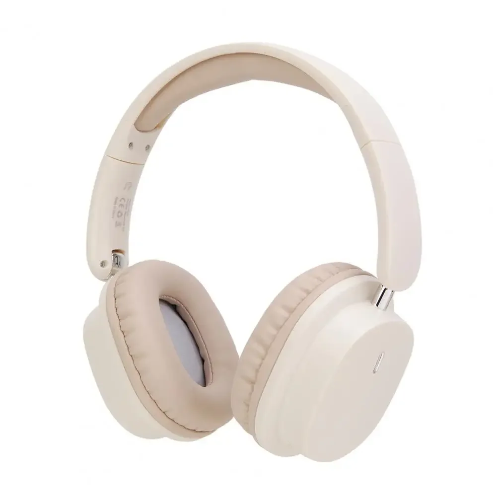 5.3 Wireless Bluetooth Headphones HIFI Stereo Portable Low Latency Gaming Earphones With Mic Over-ear Business Headset: WHITE