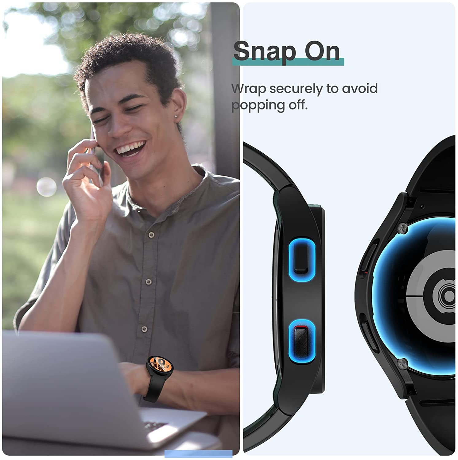 Vidrio + funda para Samsung Galaxy Watch 6 Classic 43mm 47mm accesorios marco de PC parachoques protector galaxy Watch 6 40mm 44mm cubierta