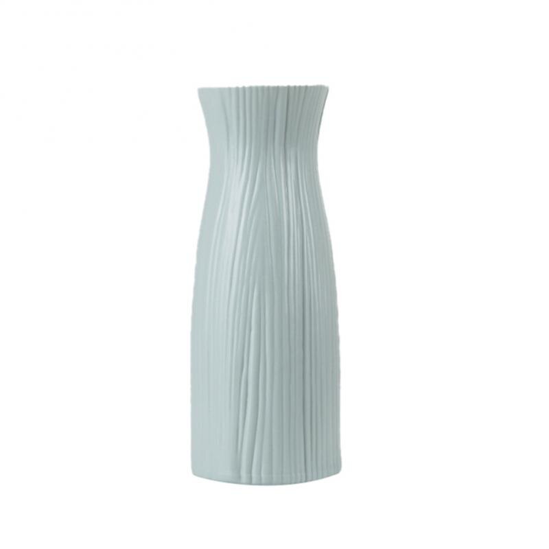 Blomstervase hvid imiteret keramisk urtepotte dekoration hjemme plast vase: 09