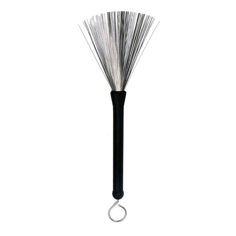 R6FE Infällbar Jazz Trumvisp - 32cm - Teleskopisk Percussion Wire Brush - Svart