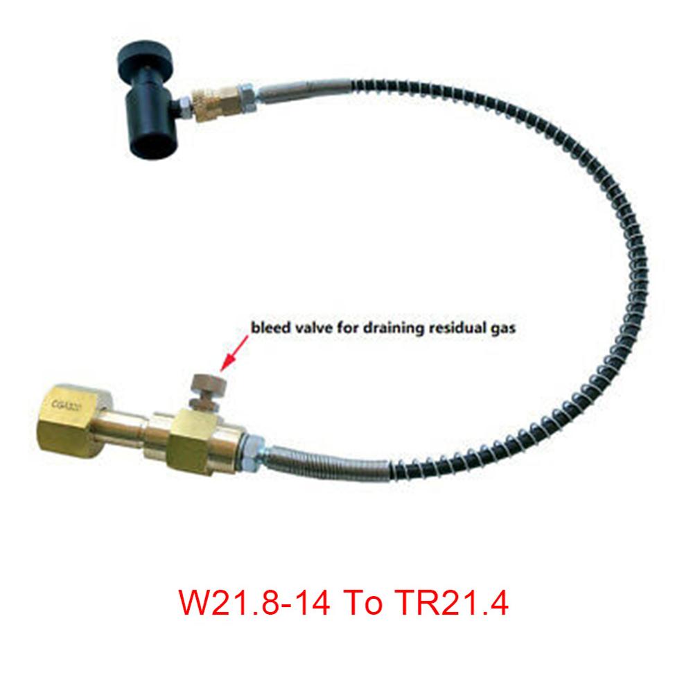 Voor Sodastream Soda Club Co2 Cilinder Refill Adapter Met Aansluiting Slang G5/8 Te TR21.4/W21.8-14 Om TR21.4/CGA320 Om TR21.4: 1