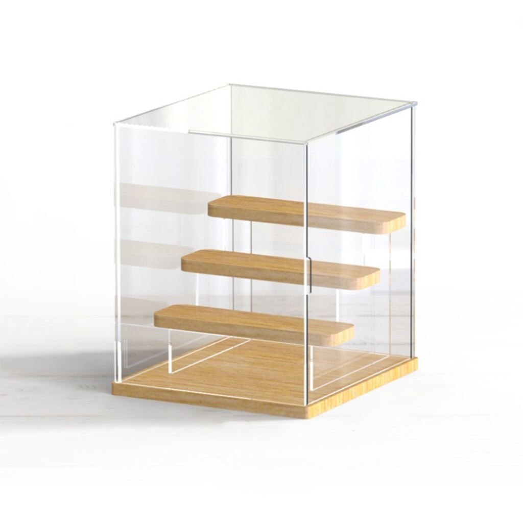 Clear Acrylic Riser Display Case Stand Storage Organizer for Figures Toy