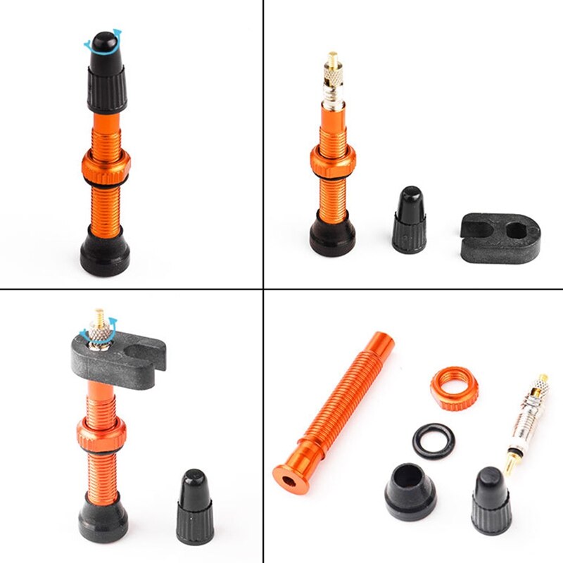Sykkel 1pc 40mm presta ventil for road mtb sykkel tubeless dekk messing kjerne legering stamme tubeless tetningsmiddel kompatibel