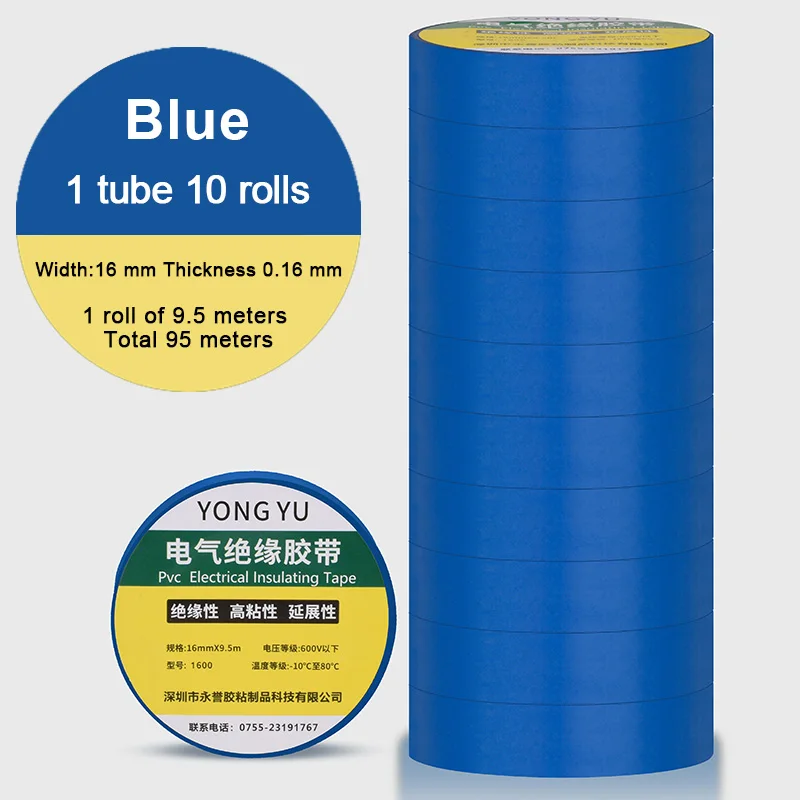 Electrical Tape, Multi-Color, 10-Pack, Great for General Home&DIY, Automotive, Electrical, Labeling and Craft Project: Orange