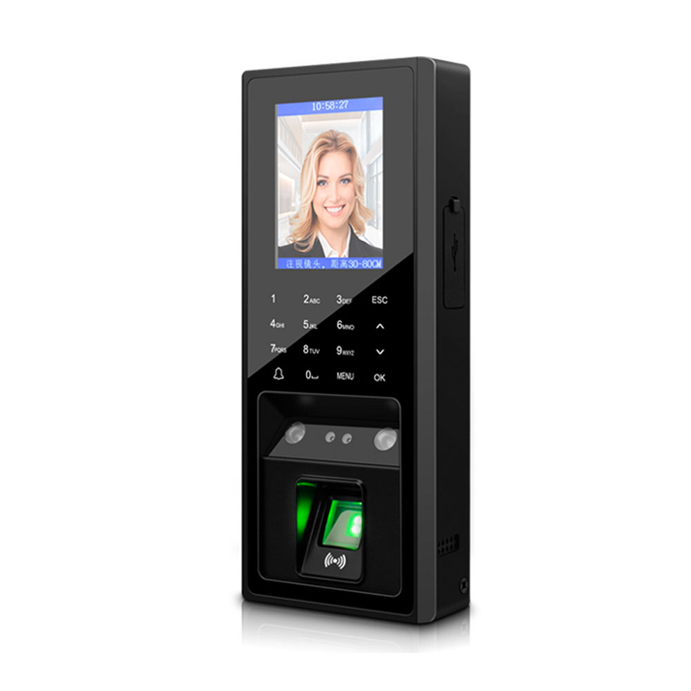 TCP Biometric Fingerprint & face Access Control device System support 300pcs faces /3000 figners 2.8inch LCD