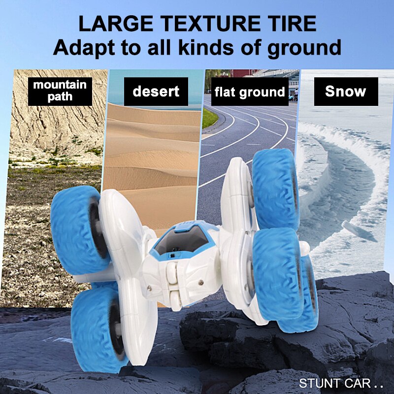 Coche teledirigido de 2,4G y 4 canales para niños, coche con deformación de acrobacias, Rock Crawler, coche con tapa de 360 grados, Robot de juguete para niños