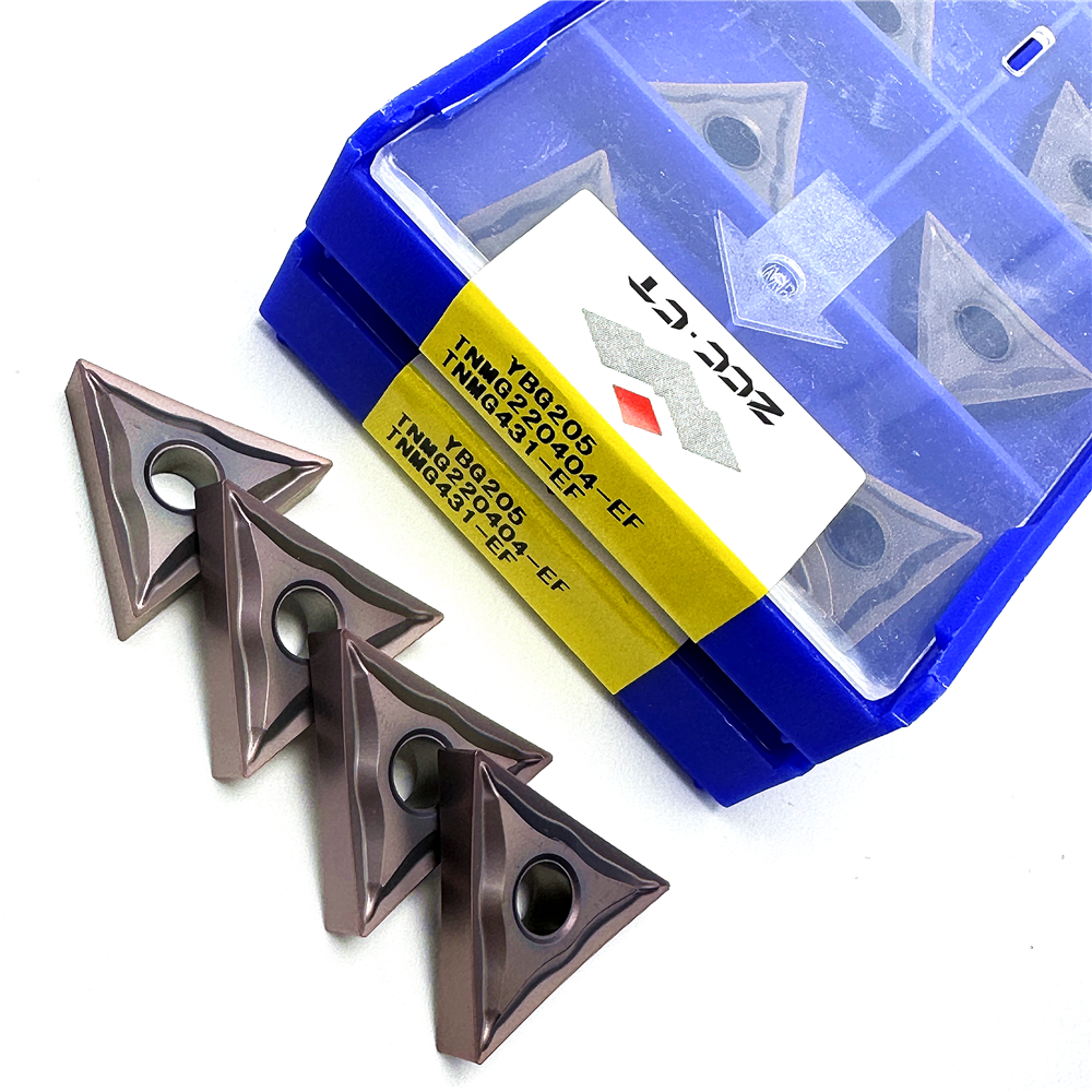 Zcc.ct Insertar TNMG 160404 TNMG 160408 TNMG 220404 TNMG 220408 -EF YBG205 Inserto de carburo Piezas de acero Procesamiento de torno de acero inoxidable