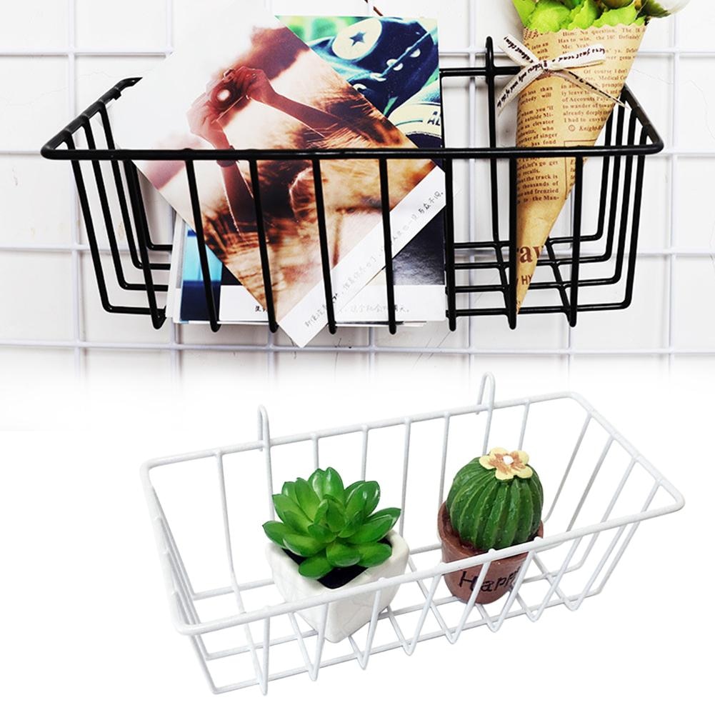 Galler hängande korg järn väggmonterad dekoration innovativ blomkruka hylla liten prydnad display hylla heminredning