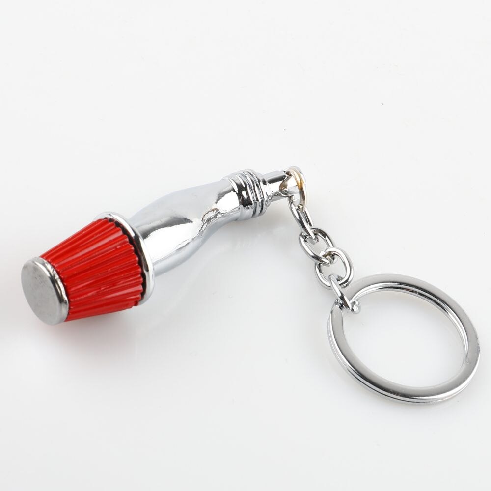 Car shape keychain Hellaflush racing keychain air intake electroplating colorful keychain Jdm keychain: Red