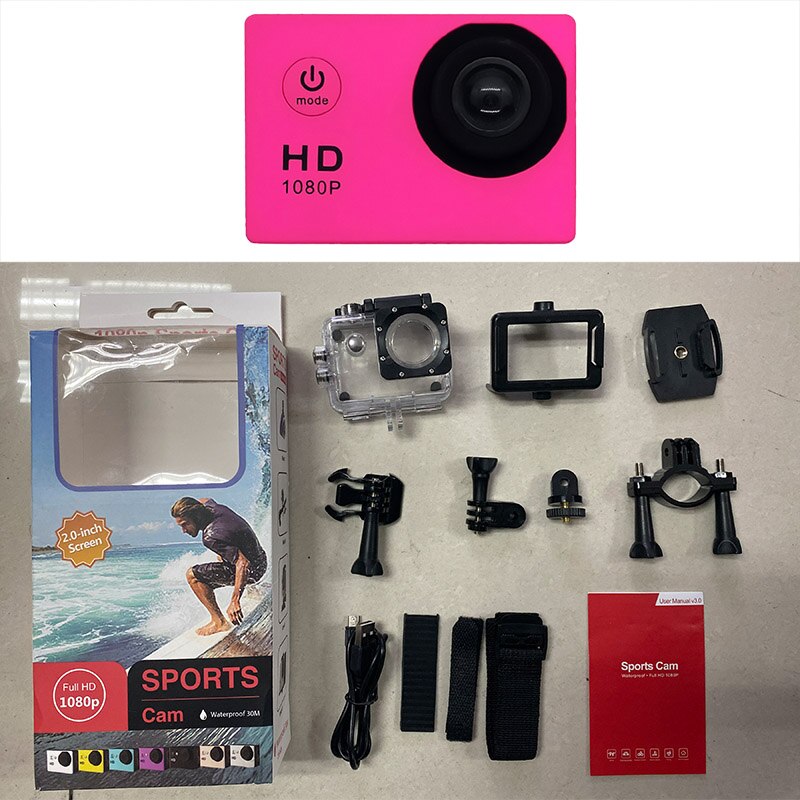 1080P Sport Camera HD 4 K/30fps Actie Camera voor Outdoor Sport Fietsen Motorfiets Bergbeklimmen Parachute voor Extreme sport