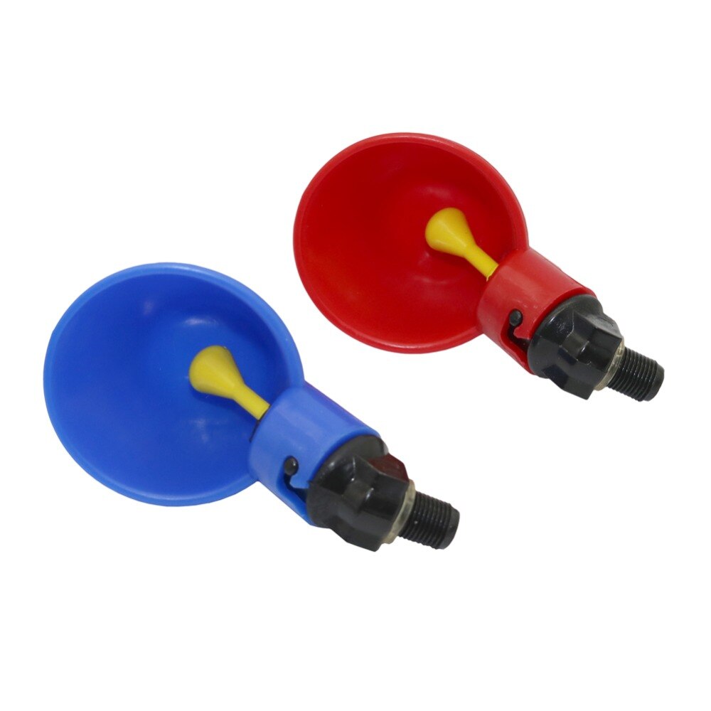 Vasos de plástico para beber agua de aves de corral, bebedero automático de pollo, codorniz, equipo de cría, 2 uds.