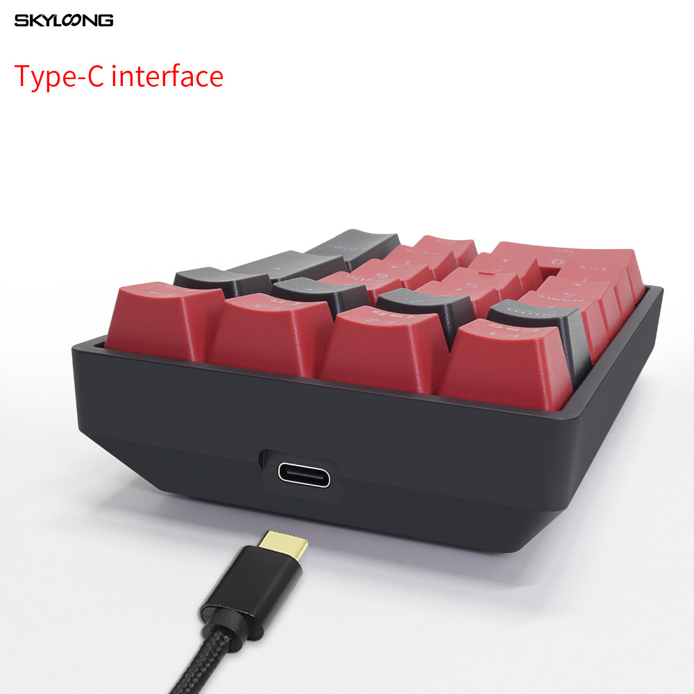 SKYLOONG GK21S Mechanical Numeric Keyboard Mini Gaming Bluetooth 21 Keys Tablet Laptop Desktop Gaming Keyboard Mechanical Switch