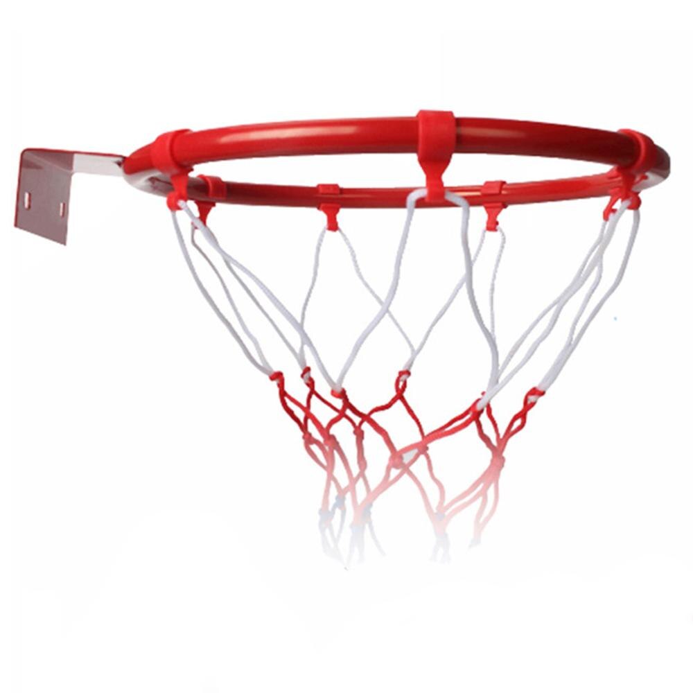 25cm Steel Hanging Basketball Wall Basketball Rim With Screws Mounted Goal Hoop Rim Net Sports Netting Indoor Outdoor