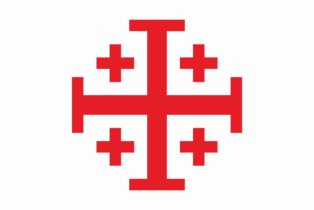 90x150cm Jerusalem cross flag