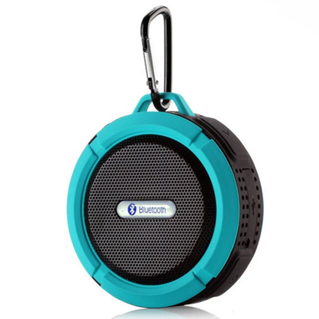 Draagbare Mini Bluetooth Speaker Waterdichte Outdoor sport kleine partij Draadloze Auto Altavoz met Gesprekken Handsfree en Zuignap: blue