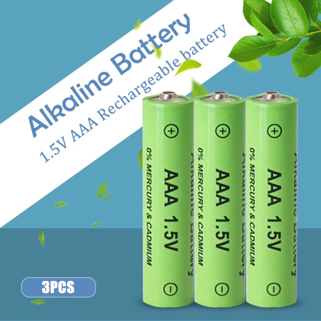 1-4PCS Rechargeable AAA 1.5V 2100mAh Alkaline Battery For Flashlight Toys Watch Wireless Keyboard Mouse PK Ni-Mh Battery 3A: 3PCS