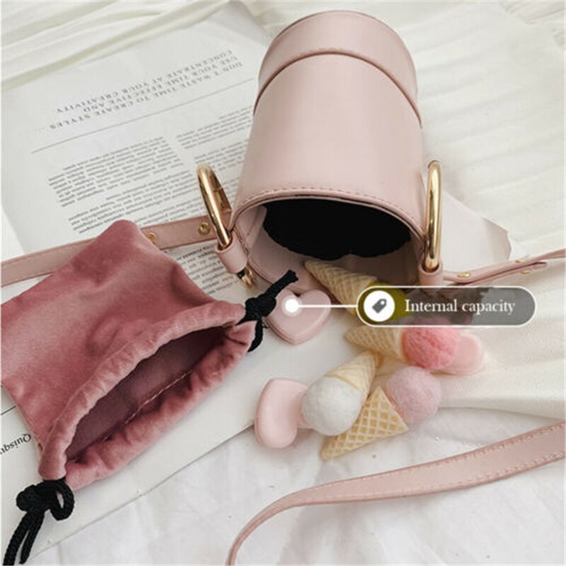 Children Baby Cylinder Single Shoulder Bag Cute Storage Bag Mini Casual Messenger