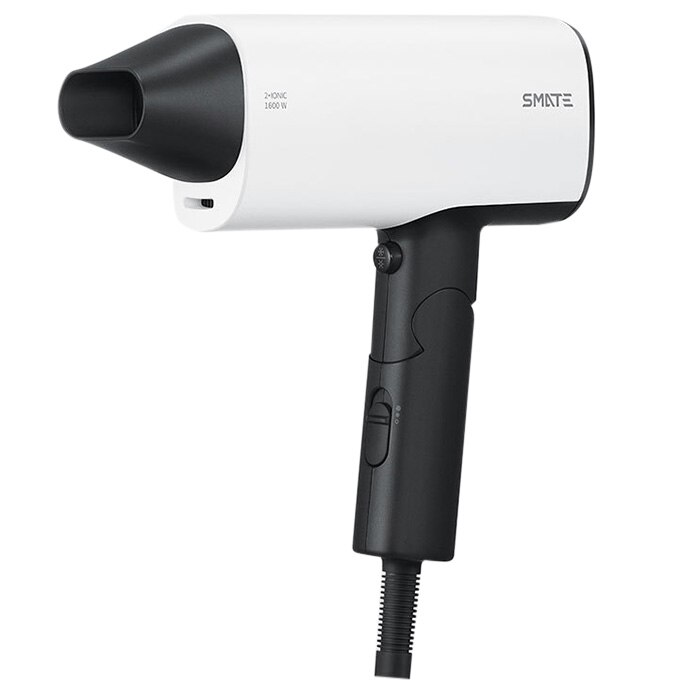 Xiaomi Youpin Smate Föhn Home Reizen High Power/Vouwen/Negatieve Ion/Koud Haardroger Kappers Gereedschap 1600W 220V: White / UK