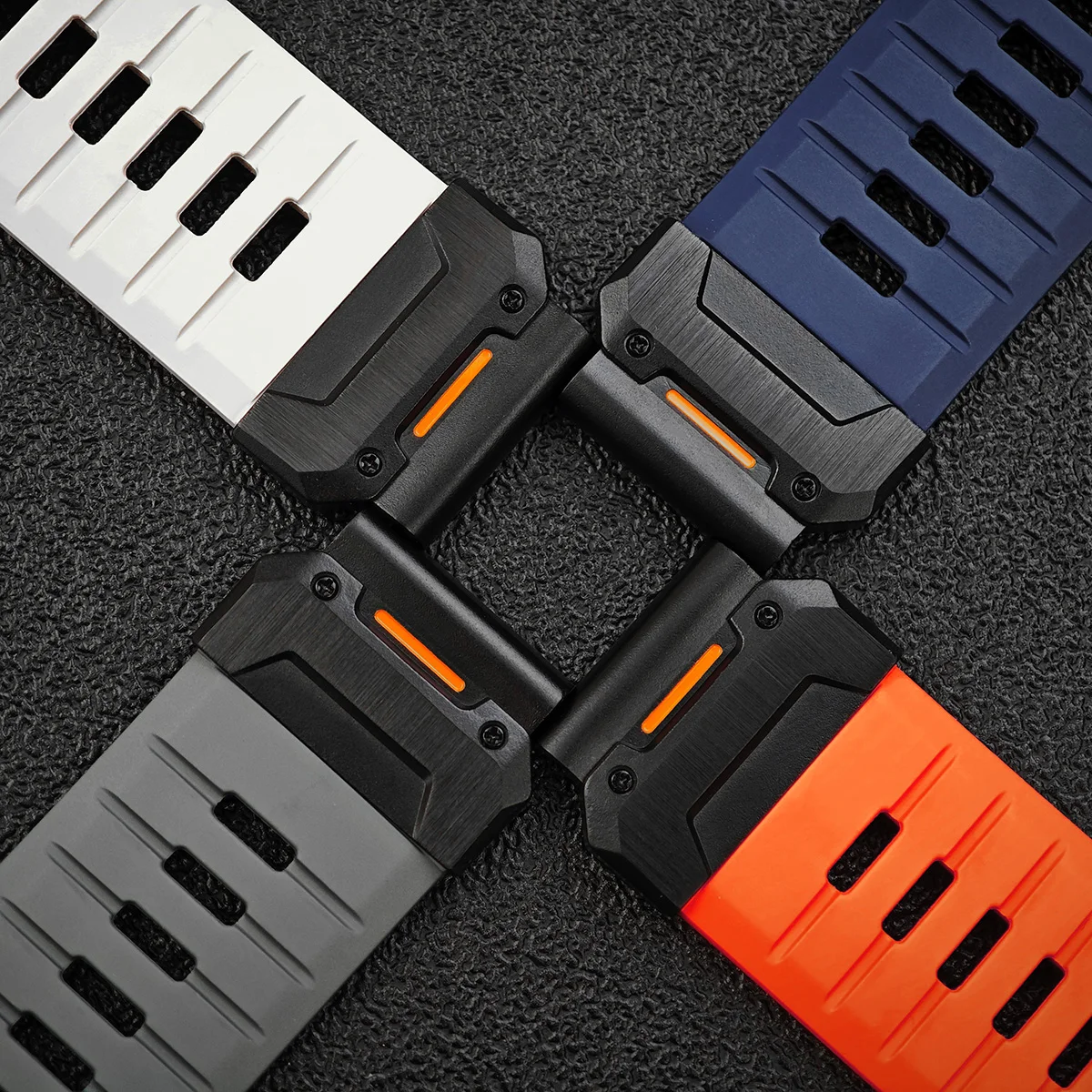 22mm 26mm QuickFit Fluororubber Strap For Garmin Fenix 8 7X 7 6 6X Pro Epix Pro Gen2 47mm 51mm//Fenix 5X Plus Tactix7 Watchband