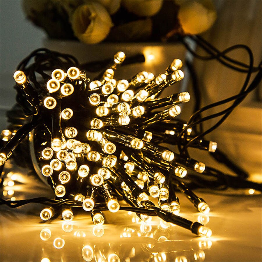 10m 20m led lyskæder  dc 12v vandtætte eventyrlys julepynt belysning år fest bryllup havesnore lamper: Varm hvid / 20m 200 lysdioder