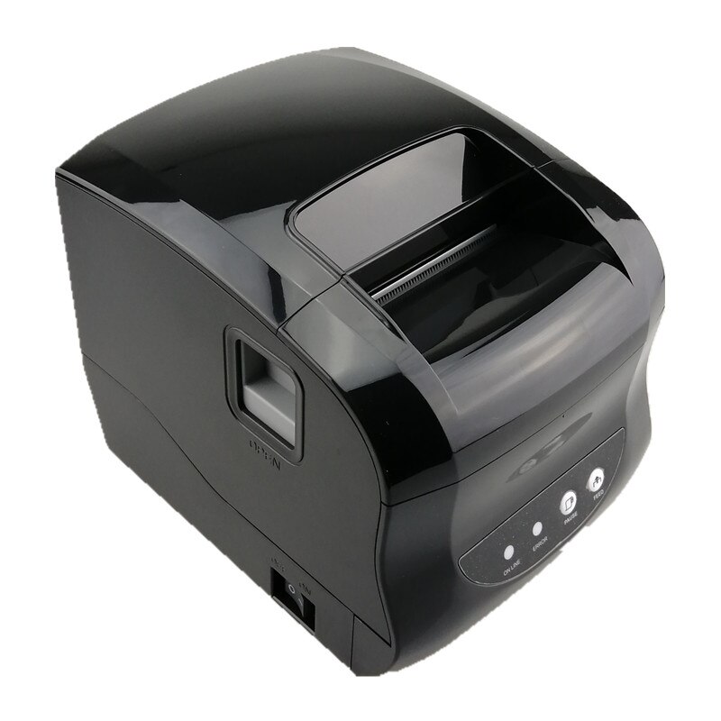 365B Thermal Sticker Label Barcode POS Printer Support 20-80mm Width QR Code Receipt Bill Print USB Or Bluetooth Connection