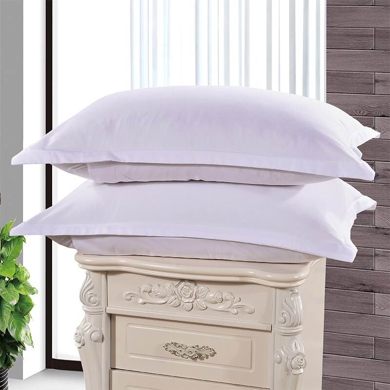 1 Piece Orange Color 48cm*74cm Pillow Case Brief Style Knitted Pillowcases 100% Polyester Pillow Cases Bedroom Use 50: white