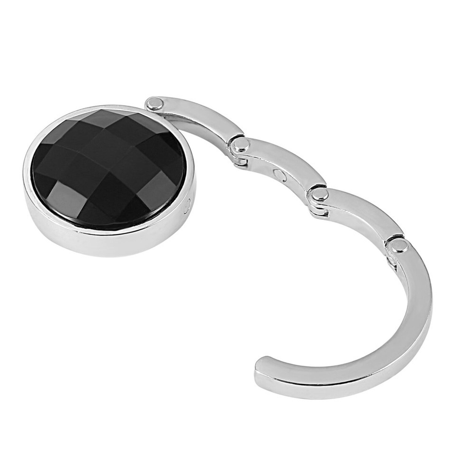 2pcs Portable Folding Round Crystal Alloy Purse Bag Handbag Holder Hook Desk Table Hanger Accessories For Office School Supplice