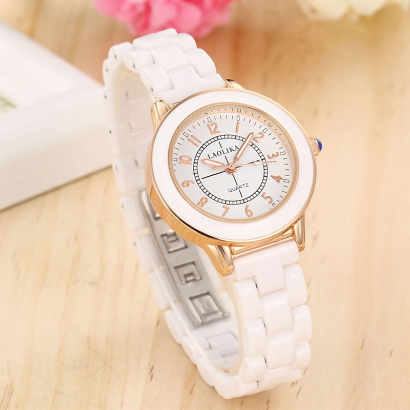 ZELING Ceramic watch women's brand quartz watch wrist watches for women Bracelet Clasp & Casual Chronograph