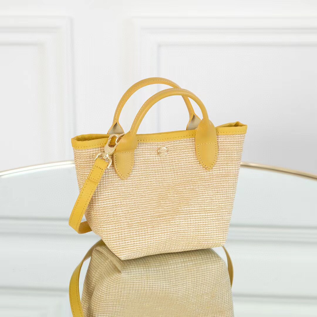 Vrouwen Casual Schoudertassen Mode Stro Tas Vrouwen Draagtas Voor Summer Beach Bag Voor vrouwen: Yellow