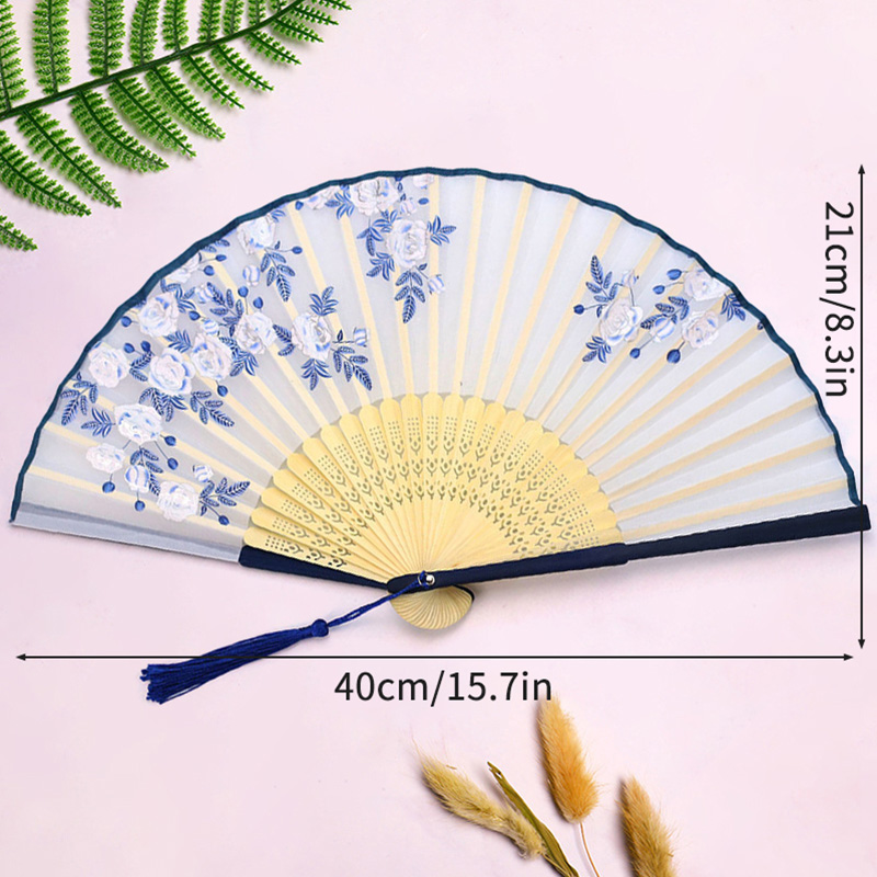 Abanico de mano plegable de madera, abanicos chinos de bambú, abanicos de mano de baile portátiles para mujer, decoración del banquete de boda, abanico decorativo, manualidades,