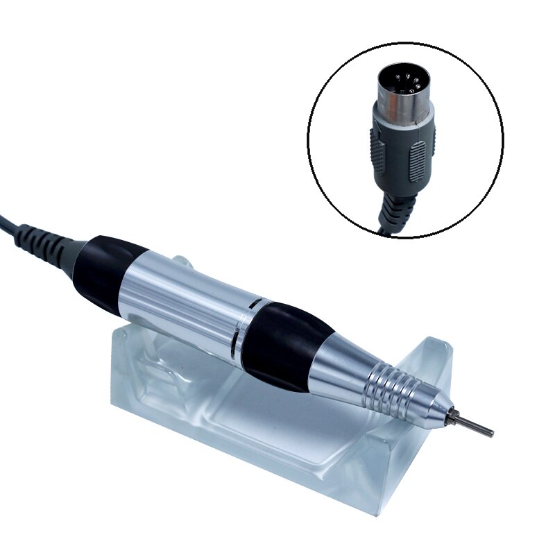30000RPM Electric Nail Boor Handvat Handstuk DC 12V E Bestand Grind Machine 5 Pin Manicure Tool Nail Art accessoires 5-pin plug: Black
