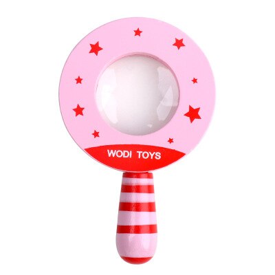 Baby Klassieke Speelgoed Caleidoscoop Hout Cutely Vergrootglas Speelgoed voor Kinderen Educatief Leren Exploring Ability Ontwikkelen Meisje Jongen: Roze