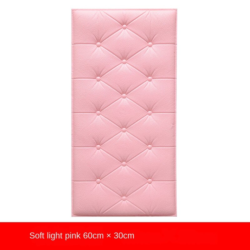 Self-adhesive 3D Wall Sticker on The Bedside Anti-collision Soft Package Wall Surrounding Thick Pad Waterproof Wall Panel: colour E
