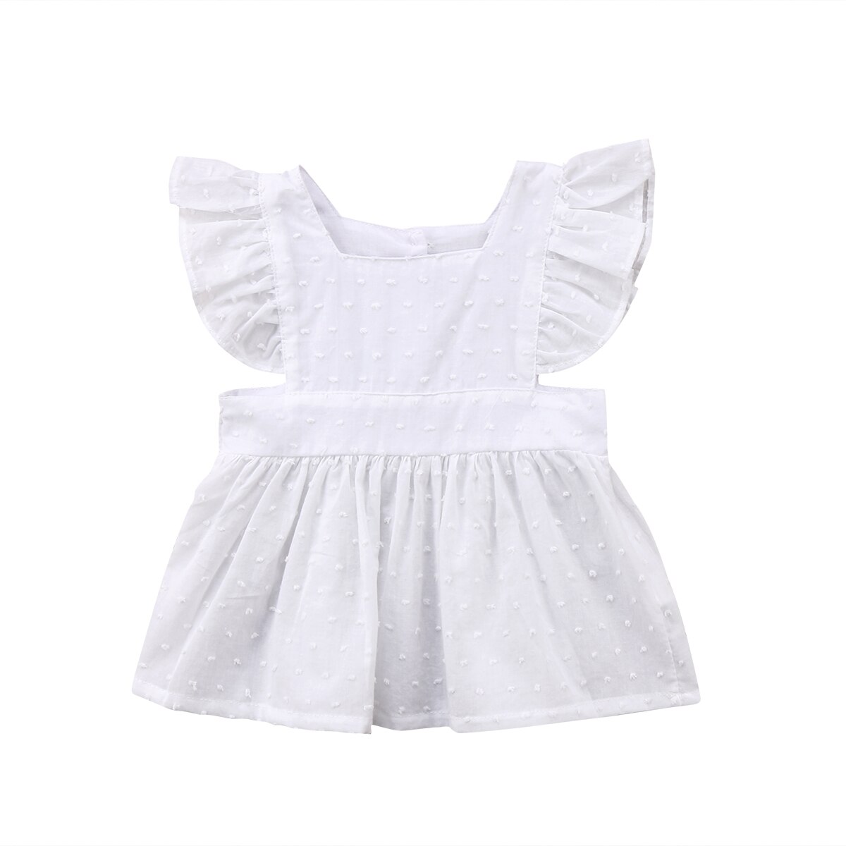Nyfødte børn baby baby pige tøj flæse kortærmet top t-shirt hvidt tøj baby piger 0-3 år: 24m