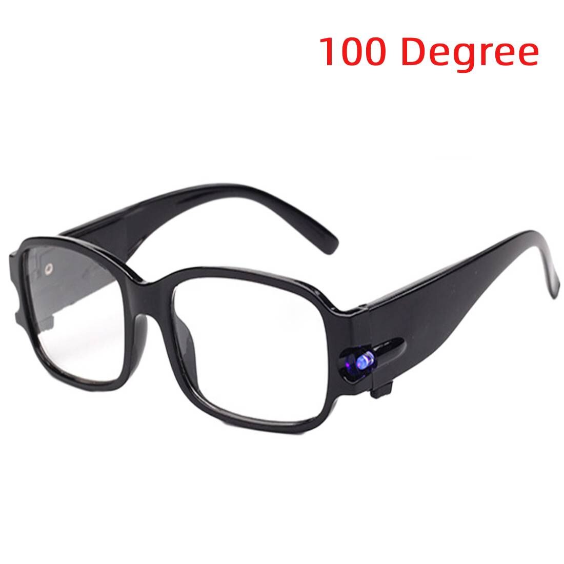 Bærbare forstørrelsesbriller ledede læsebriller forstørrelsesglas 100/ 350/ 400 graders synsbriller til ældre: 100 grader