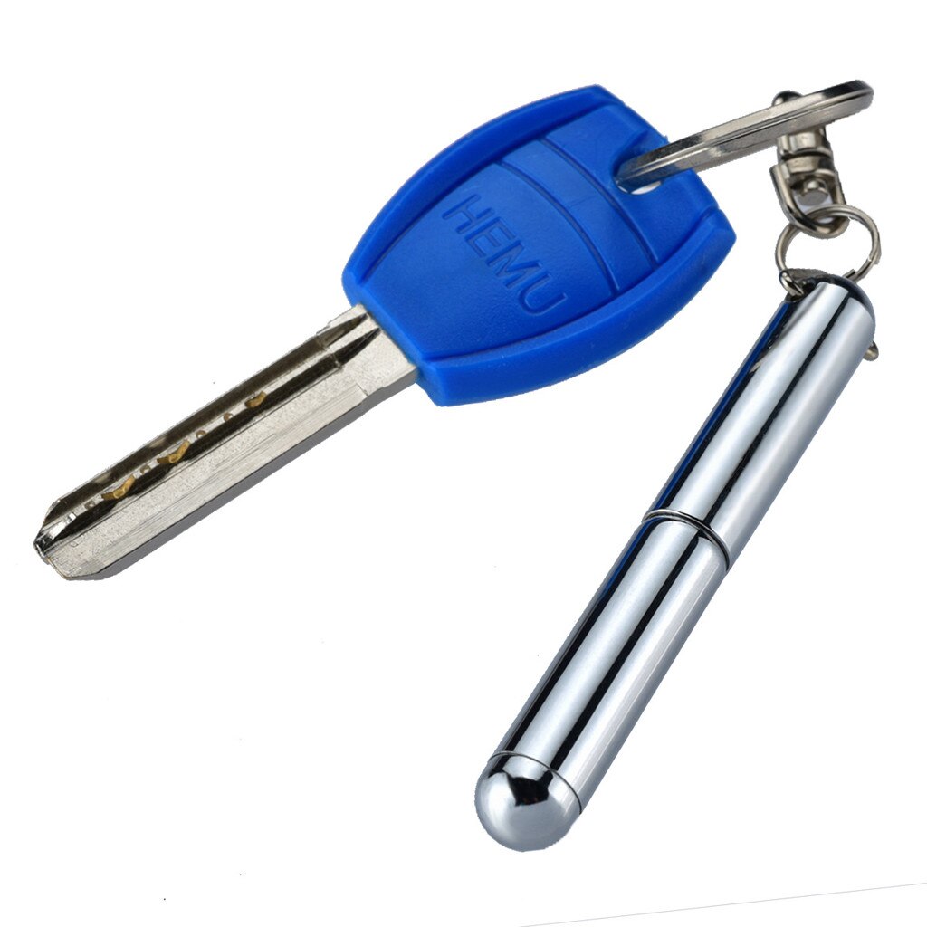 Mini Metalen Sleutelhanger Rvs Telescopische Pen sleutelhanger telescopische Pen Tool September #24
