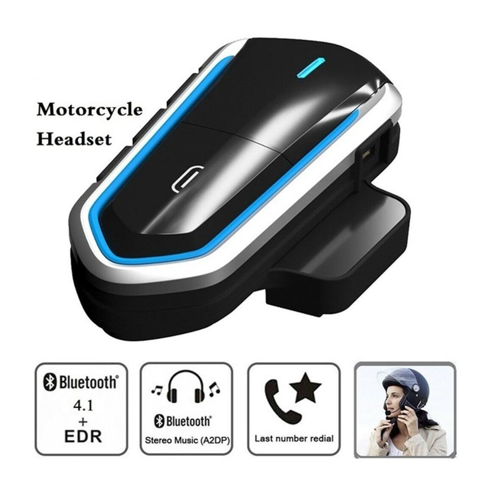 Motorcycle Helmet Bluetooth Headset Intercom Waterproof Handsfree 1km Intercomunicador Call Music FM Radio QTB35 Interphone